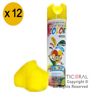 Nieve artificial Nashville color amarillo 320 gr x 12